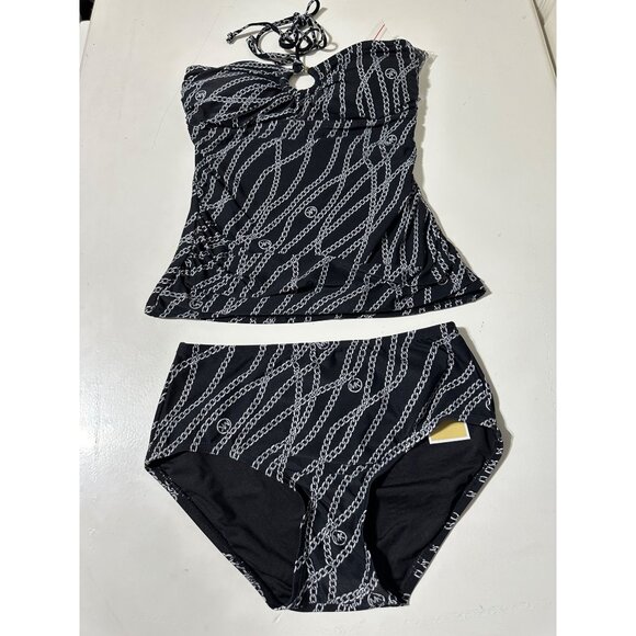 Michael Kors Women's Chain Link With Gold Ring Halter 2 Piece Extra Straps XS NW - Picture 1 of 8